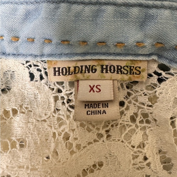 Anthropologie Holding Horses Novela Chambray Dress Size XS - Picture 9 of 12